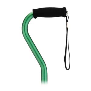 CANE OFFSET WITH STRAP- GREEN