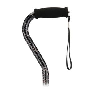 CANE OFFSET WITH STRAP- LEOPARD