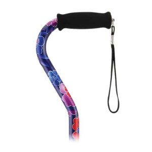 CANE OFFSET WITH STRAP- MAUI FLOWERS