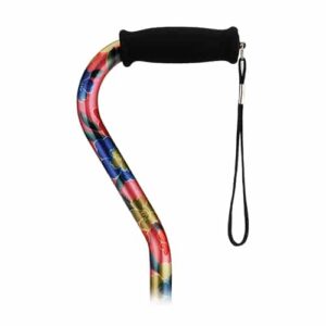 CANE OFFSET WITH STRAP - PINK GARDEN