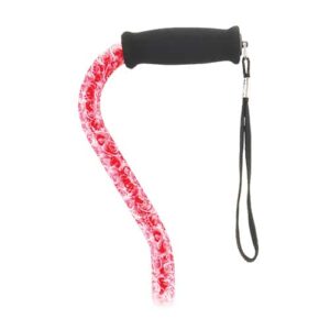 CANE OFFSET WITH STRAP- ROSES