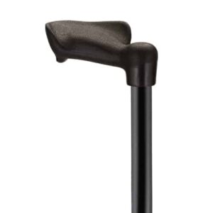 CANE WITH PALM HANDLE (RIGHT) - BLACK