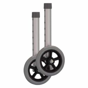 5 INCH WHEELS FOR 1 INCH FOLDING WALKER GRAY (FITS4070/4090 SERIES)