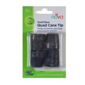 Small Base Quad Cane Tips - BLACK 2 PAIRS