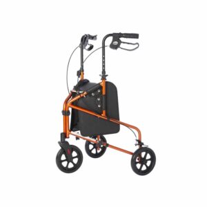 Rally Lite - Aluminum 3 Wheel Walker With Tote - Orange