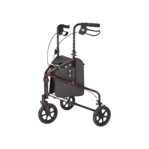 Rally Lite - Aluminum 3 Wheel Walker With Tote - Red