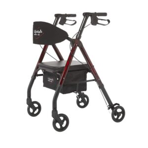 Royal Universal - Aluminum 4 Wheel Rollator With Universal Height Adjustment - Red