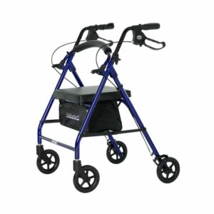 Aluminum 4 Wheel Rollator - Blue