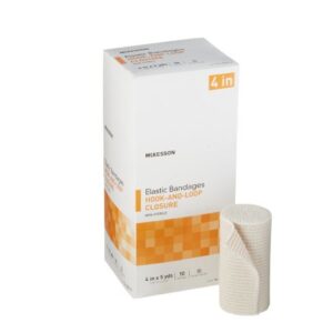Elastic Bandage McKesson 4 Inch X 5 Yard Hook and Loop Closure NonSterile