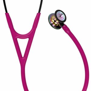 3M? Littmann? Cardiology IV? Stethoscope - Raspberry Tube / High-Polish Rainbow Chestpiece / Smoke Stem / Smoke Headset