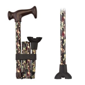 FOLDING CANE WITH MINI QUAD CANE TIP CAMOUFLAGE