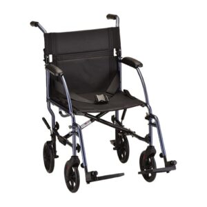 LIGHTWEIGHT TRANSPORT CHAIR- BLUE
