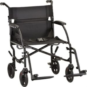 18 inch Ultra Lightweight Transport Chair Black