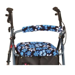 SEAT AND BACK COVER FOR ROLLING WALKERS - ALOHA BLUE