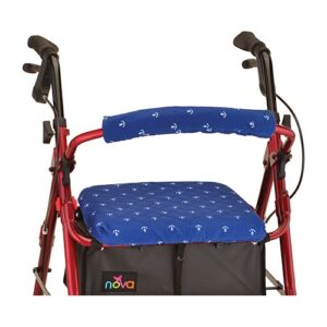 SEAT AND BACK COVER FOR ROLLING WALKERS - ANCHORS AWEIGH