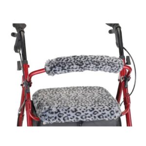 SEAT AND BACK COVER FOR ROLLING WALKERS - SNOW LEOPARD