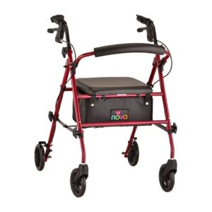 JOURNEY ROLLING WALKER STEEL FRAME - RED