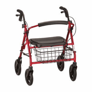 MINI MACK HEAVY DUTY ROLLING WALKER - RED