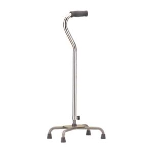 Large Base Quad Canes WITH OFFSET- SILVER