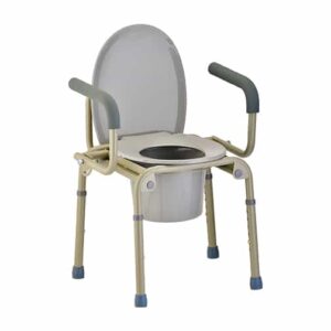 Drop-Arm Commode - Grey
