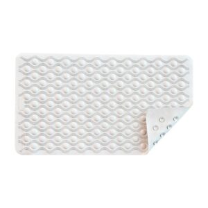 Textured BATH MAT WITH SUCTION GRIP - White