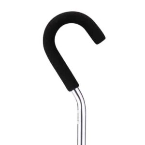 CANE OFFSET CURVED HANDLE- SILVER