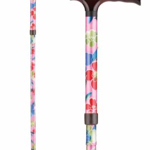 Designer Aluminum Folding Canes PINK GARDEN