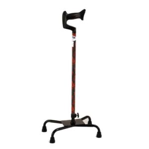 Large Base Quad Canes WITH ORTHO HANDLE- Green w/ Paisleys