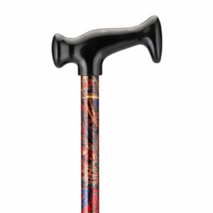 CANE T-GRIP BLUE PAISLEY
