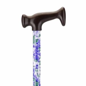 CANE T-GRIP Lilacs & Green Leaves