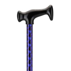 CANE T-GRIP BLACK AND BLUE