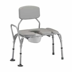 Padded Transfer Bench with Commode